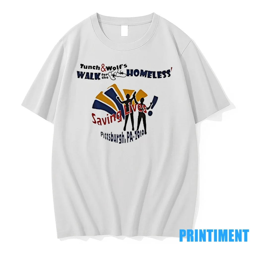 Tunch And Wolfs Walk For The Homeless Saving Lives - Adult & Kids T-Shirts, Sweatshirts & Hoodies apparel design preview 1
