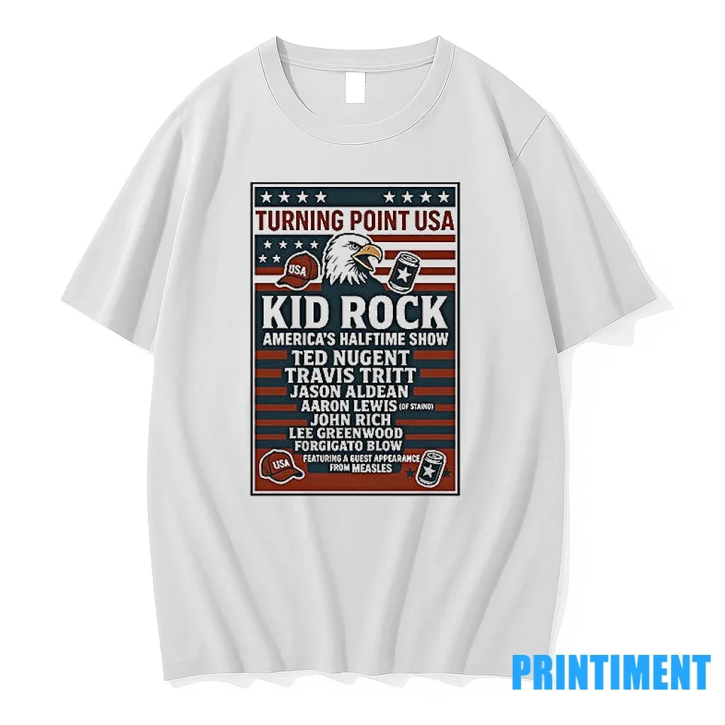 Turning Point Usa Kid Rock Americas Halftime Show Ted - Adult & Kids T-Shirts, Sweatshirts & Hoodies apparel design preview 1