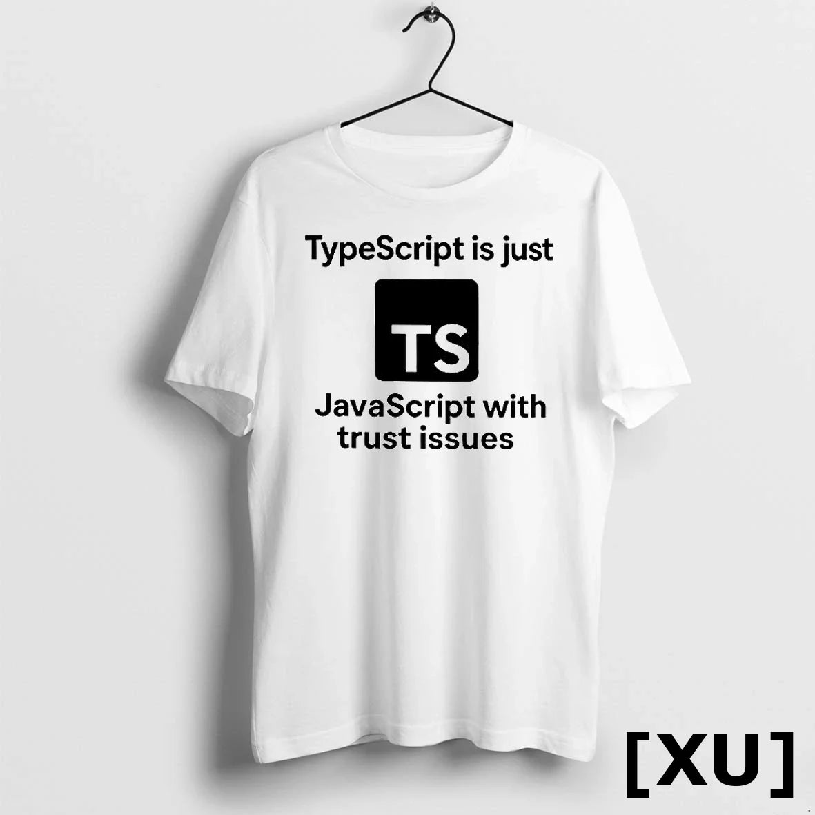 Typescript Is Just Javascript With Trust Issues Logo - Adult & Kids T-Shirts, Sweatshirts & Hoodies apparel design preview 1
