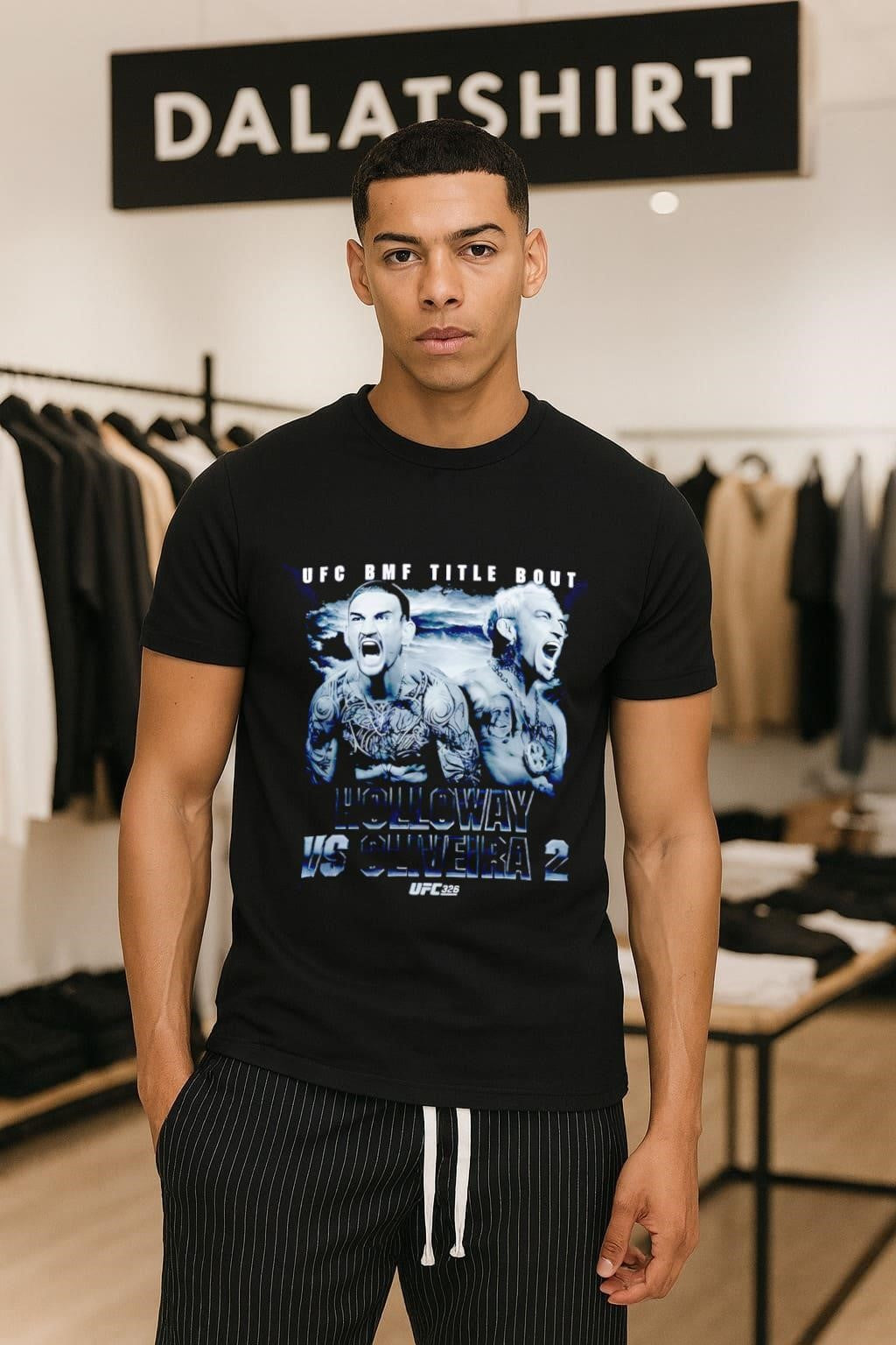 UFC BMF Title Bout Holloway Vs Oliveira 2 - Adult & Kids T-Shirts, Sweatshirts & Hoodies apparel design preview 1
