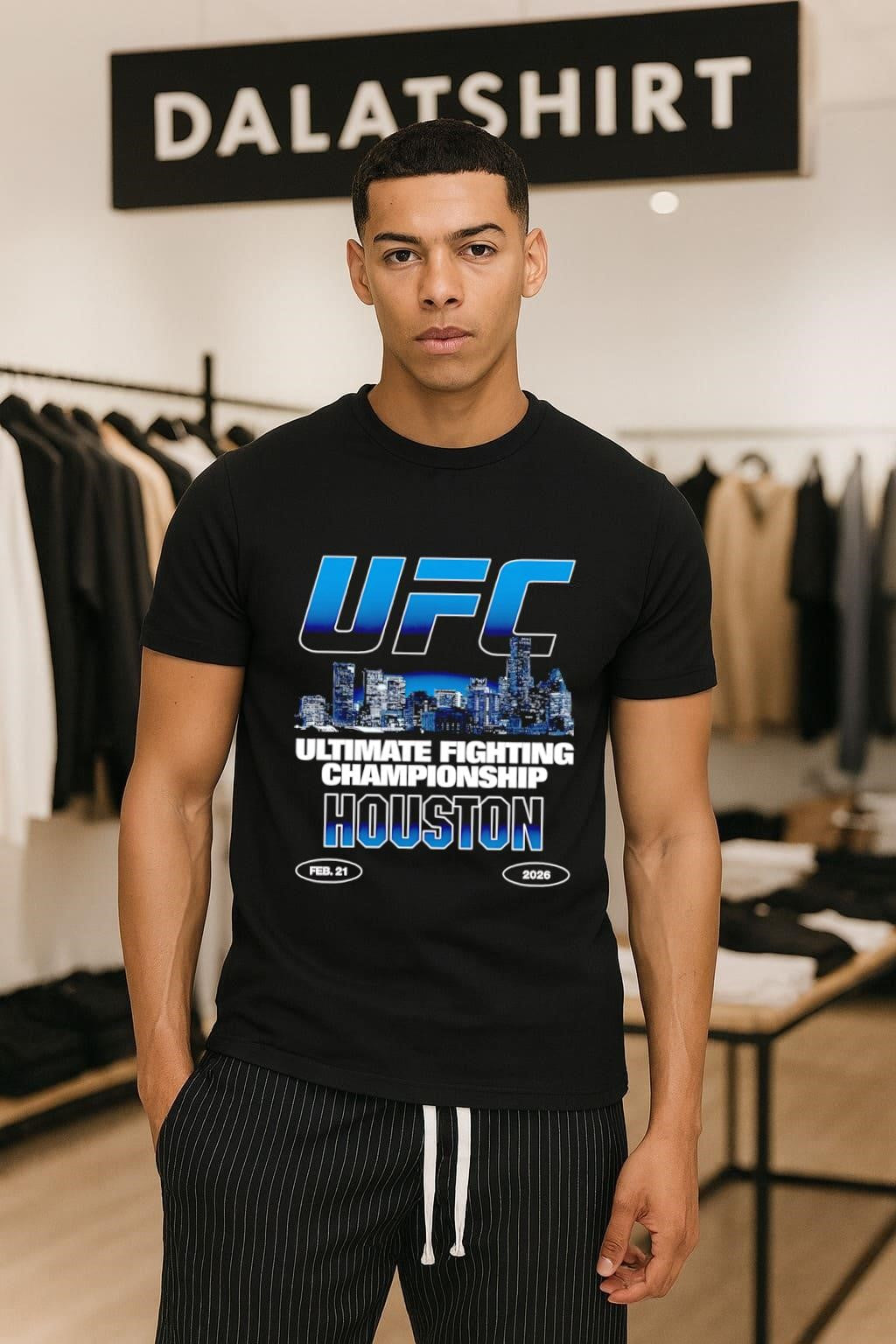 UFC Ultimate Fighting Championship Houston Feb 21 - Adult & Kids T-Shirts, Sweatshirts & Hoodies apparel design preview 1