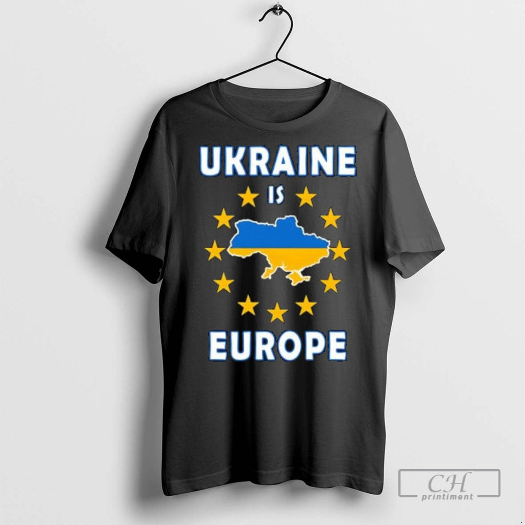 Ukraine Is Europe Flag Support - Adult & Kids T-Shirts, Sweatshirts & Hoodies apparel design preview 1
