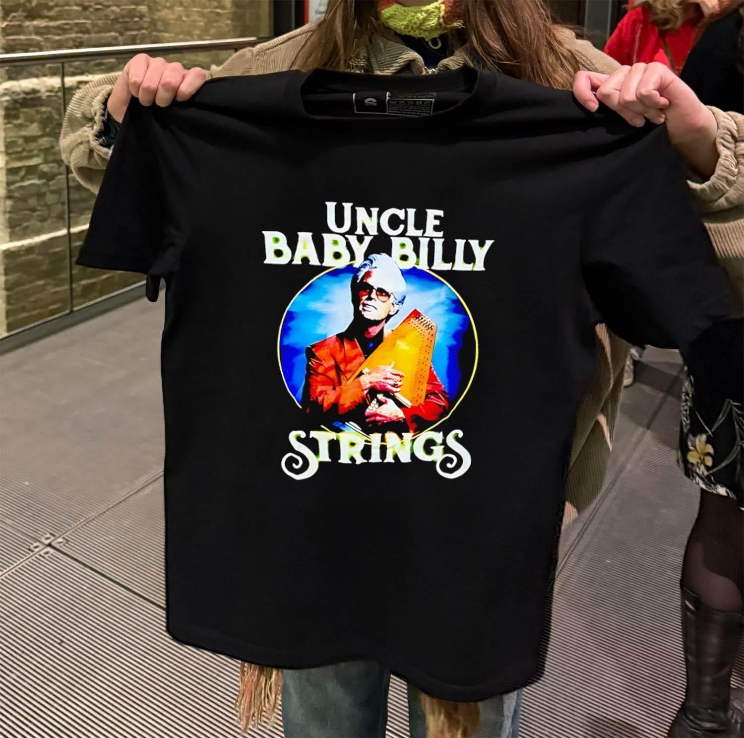 Uncle Baby Billy Strings Character Autoharp Musical - Adult & Kids T-Shirts, Sweatshirts & Hoodies apparel design preview 2