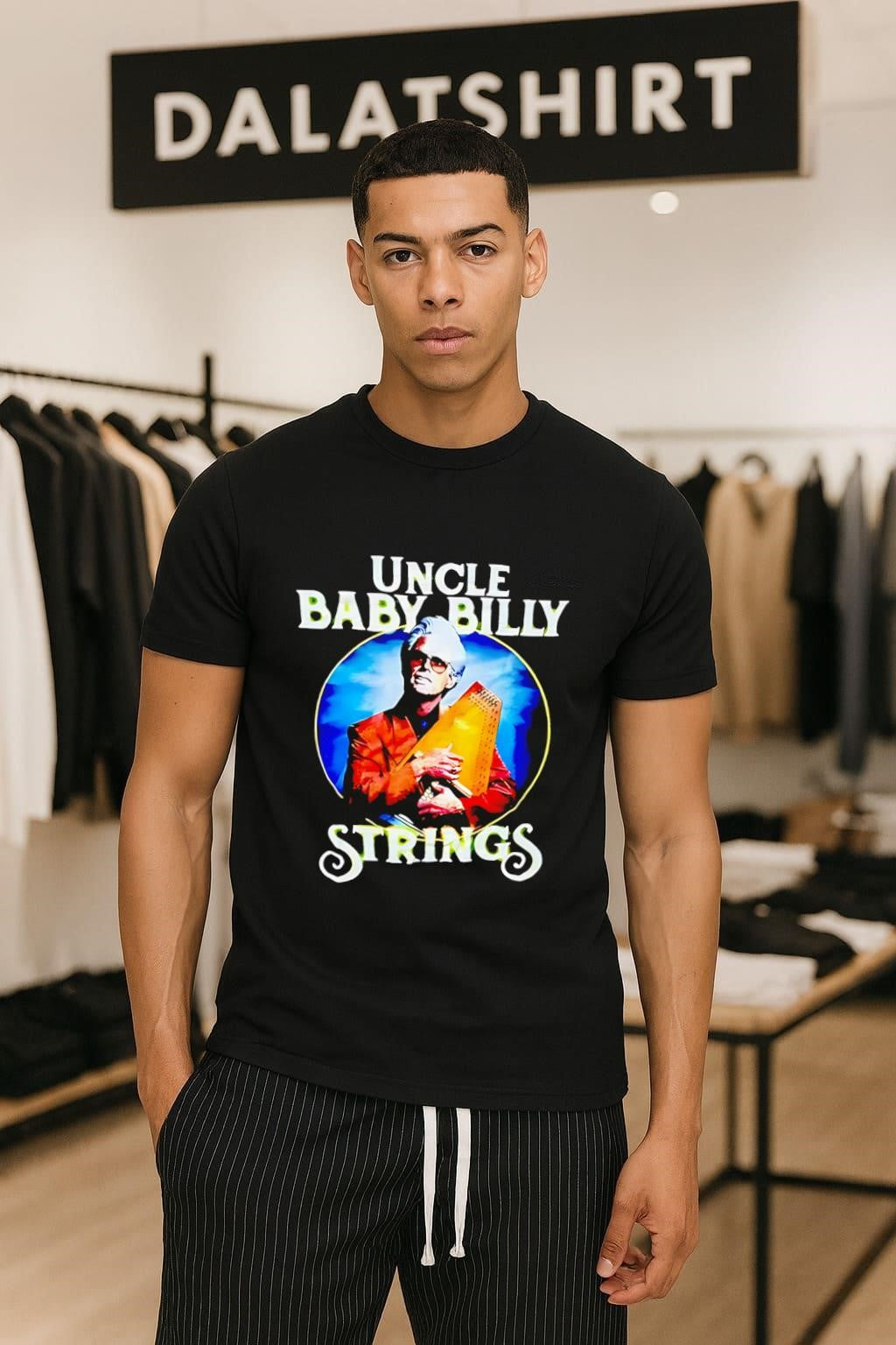 Uncle Baby Billy Strings Character Autoharp Musical - Adult & Kids T-Shirts, Sweatshirts & Hoodies apparel design preview 1
