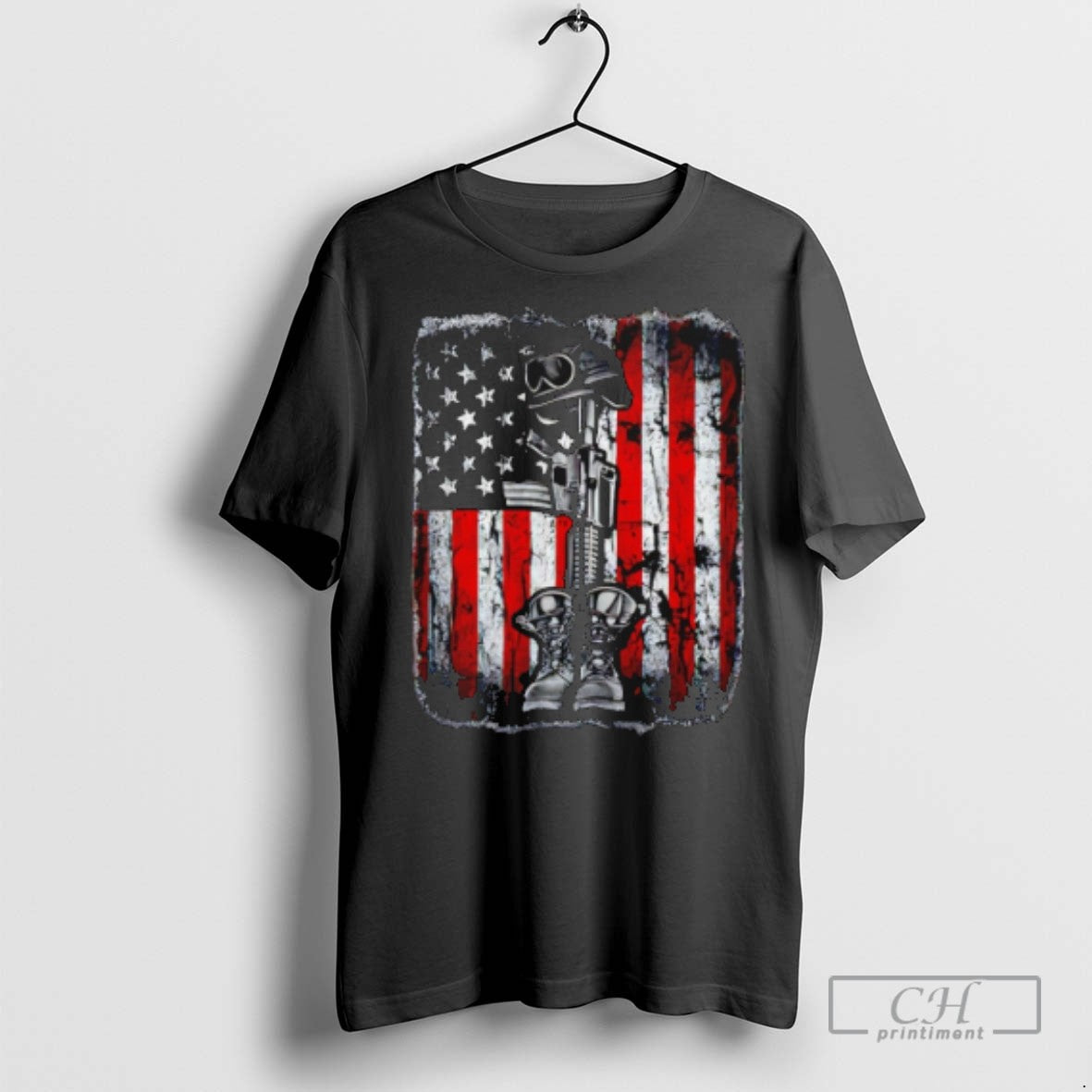 United States Veteran Flag - Adult & Kids T-Shirts, Sweatshirts & Hoodies apparel design preview 1