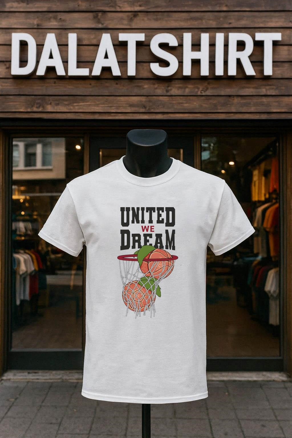 United We Dream Basketball Peach Net - Adult & Kids T-Shirts, Sweatshirts & Hoodies apparel design preview 1