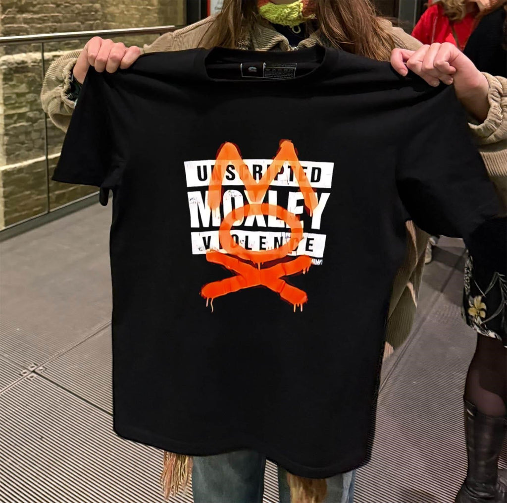 Unscripted Moxley Violence Orange Graffiti Mask Logo - Adult & Kids T-Shirts, Sweatshirts & Hoodies apparel design preview 2