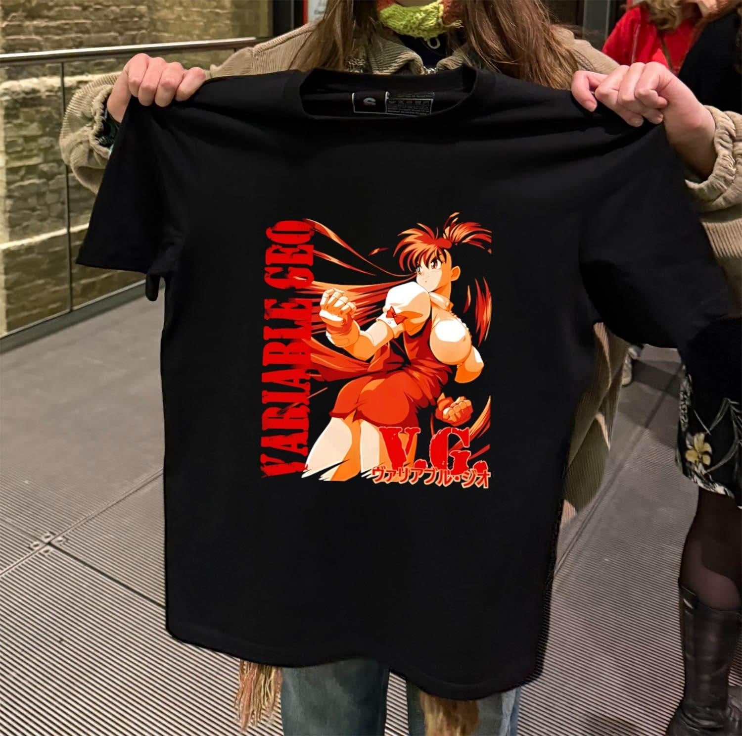 Variable Geo V.G. Anime Girl Fighting Pose Japanese - Adult & Kids T-Shirts, Sweatshirts & Hoodies apparel design preview 2