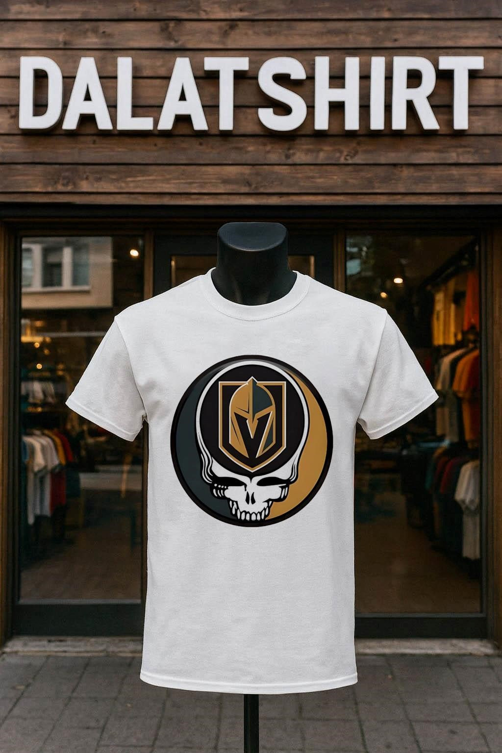 Vegas Golden Knights Grateful Dead Skull - Adult & Kids T-Shirts, Sweatshirts & Hoodies apparel design preview 1