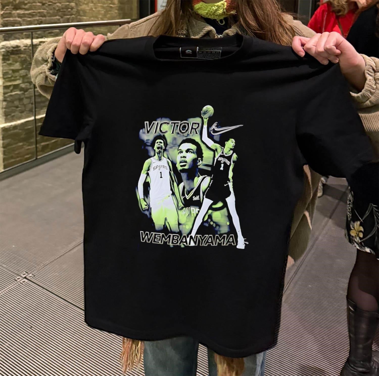 Victor Wembanyama San Antonio Spurs basketball slam - Adult & Kids T-Shirts, Sweatshirts & Hoodies apparel design preview 2
