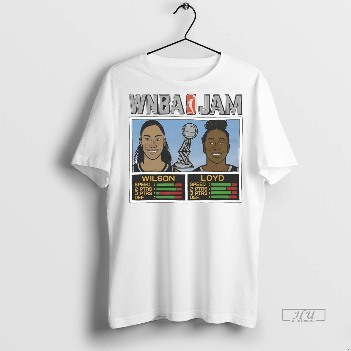 Viral Aja Wilson And Jewell Loyd Legend Wnba Jam Aces - Adult & Kids T-Shirts, Sweatshirts & Hoodies apparel design preview 1