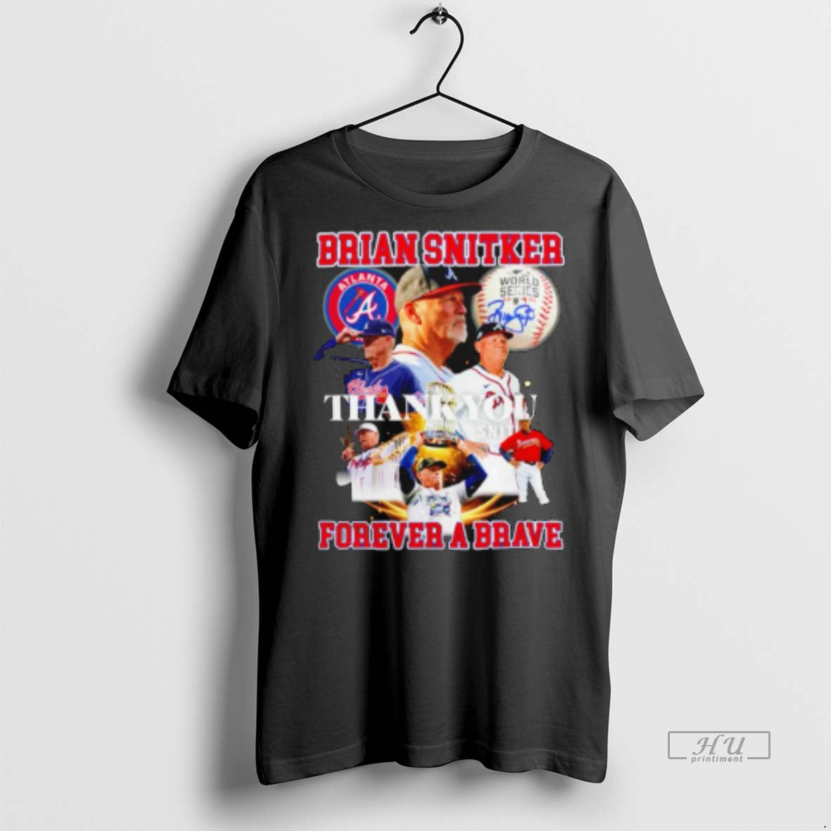 Viral Brian Snitker Thank You Forever A Brave 2025 - Adult & Kids T-Shirts, Sweatshirts & Hoodies apparel design preview 1