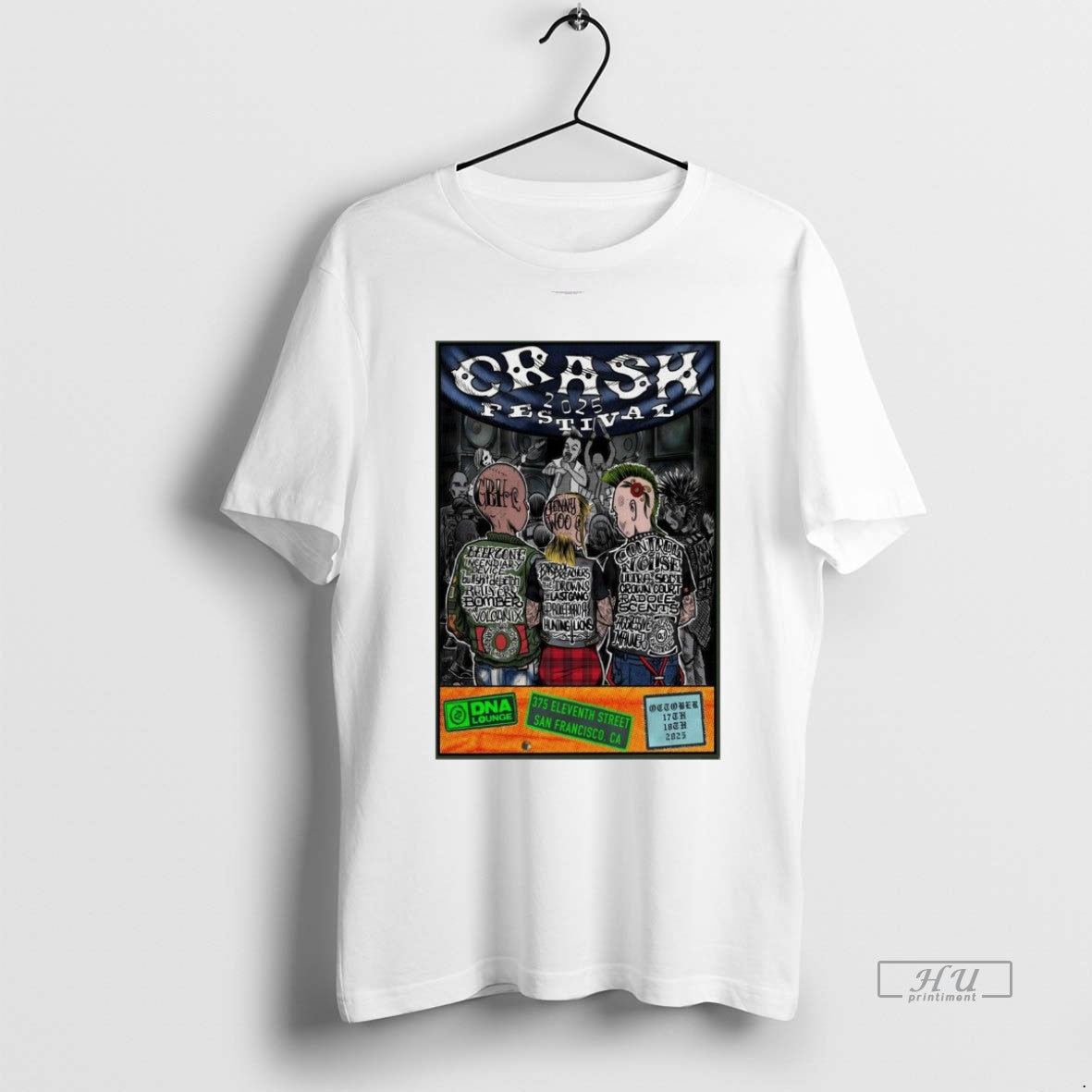 Viral Crash Festival San Francisco Shows On October - Adult & Kids T-Shirts, Sweatshirts & Hoodies apparel design preview 1