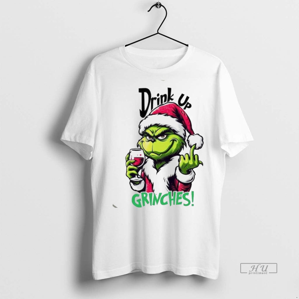 Viral Drink Up Grinches Christmas White Sweater - Adult & Kids T-Shirts, Sweatshirts & Hoodies apparel design preview 1