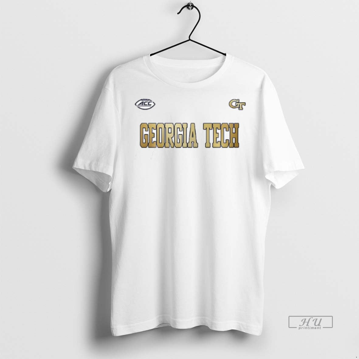 Viral Georgia Tech Yellow Jackets Golden Wordmark - Adult & Kids T-Shirts, Sweatshirts & Hoodies apparel design preview 1