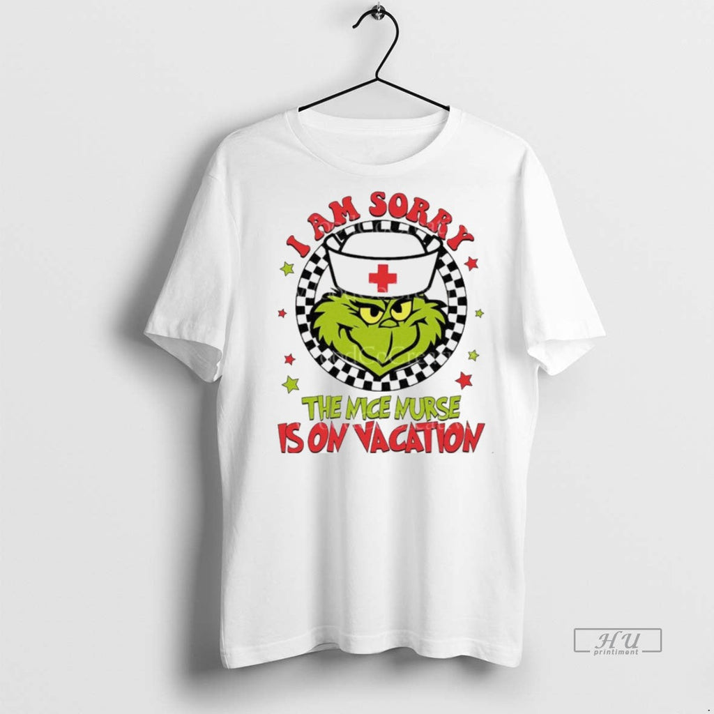 Viral Grinch Christmas Im Sorry The Nice Nurse Is On - Adult & Kids T-Shirts, Sweatshirts & Hoodies apparel design preview 1