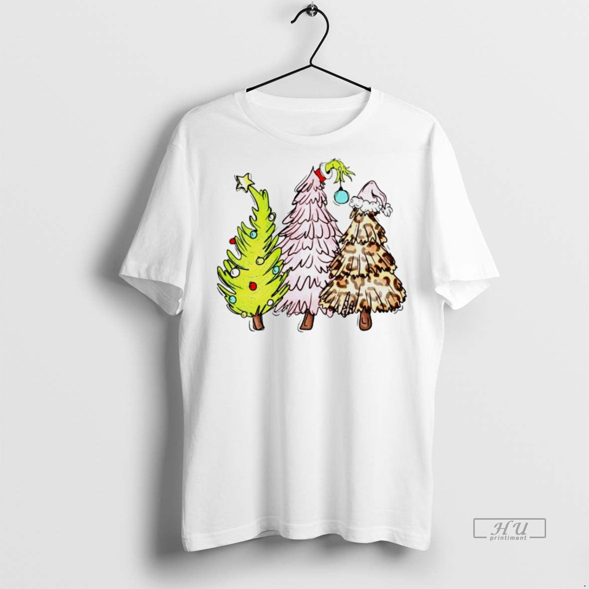 Viral Grinch Christmas Tree White Sweater - Adult & Kids T-Shirts, Sweatshirts & Hoodies apparel design preview 1