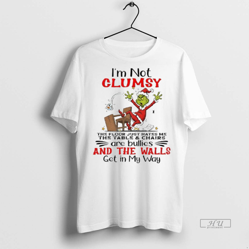 Viral Grinch Im Not Clumsy The Floor Just Hates Me - Adult & Kids T-Shirts, Sweatshirts & Hoodies apparel design preview 1