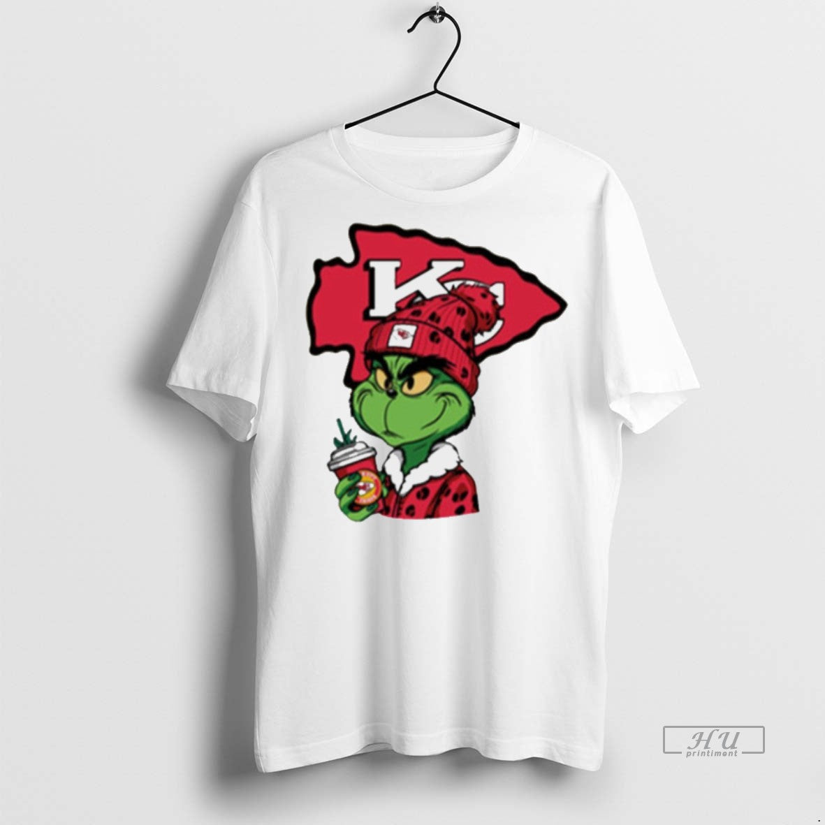 Viral Grinch Leopard Salvageable Kansas City Chiefs - Adult & Kids T-Shirts, Sweatshirts & Hoodies apparel design preview 1