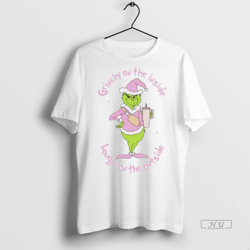 Viral Grinch On The Inside Bougie Outside White - Adult & Kids T-Shirts, Sweatshirts & Hoodies apparel design preview 1