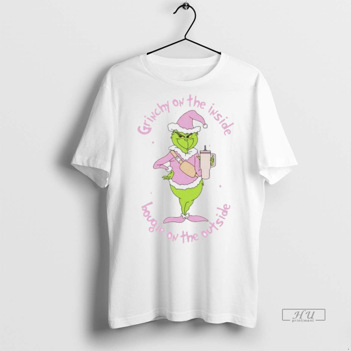 Viral Grinch On The Inside Bougie Outside White - Adult & Kids T-Shirts, Sweatshirts & Hoodies apparel design preview 1