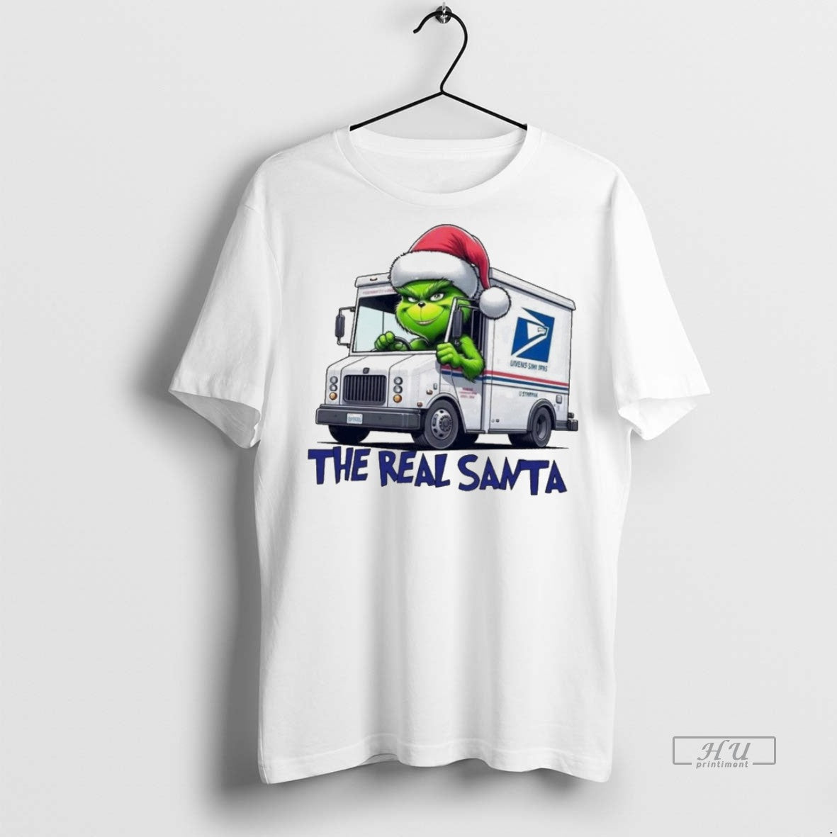 Viral Grinch The Real Santa Christmas White Sweater - Adult & Kids T-Shirts, Sweatshirts & Hoodies apparel design preview 1