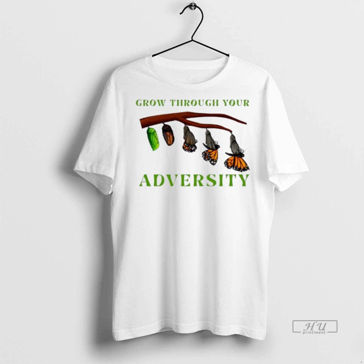 Viral Grow Through Your Adversity Butterfly Sweater - Adult & Kids T-Shirts, Sweatshirts & Hoodies apparel design preview 1