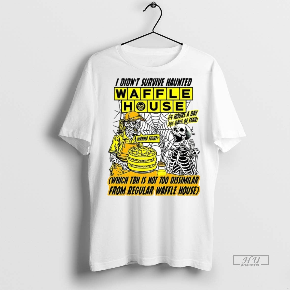 Viral I Didnt Survive Haunted Waffle House Ceramic - Adult & Kids T-Shirts, Sweatshirts & Hoodies apparel design preview 1