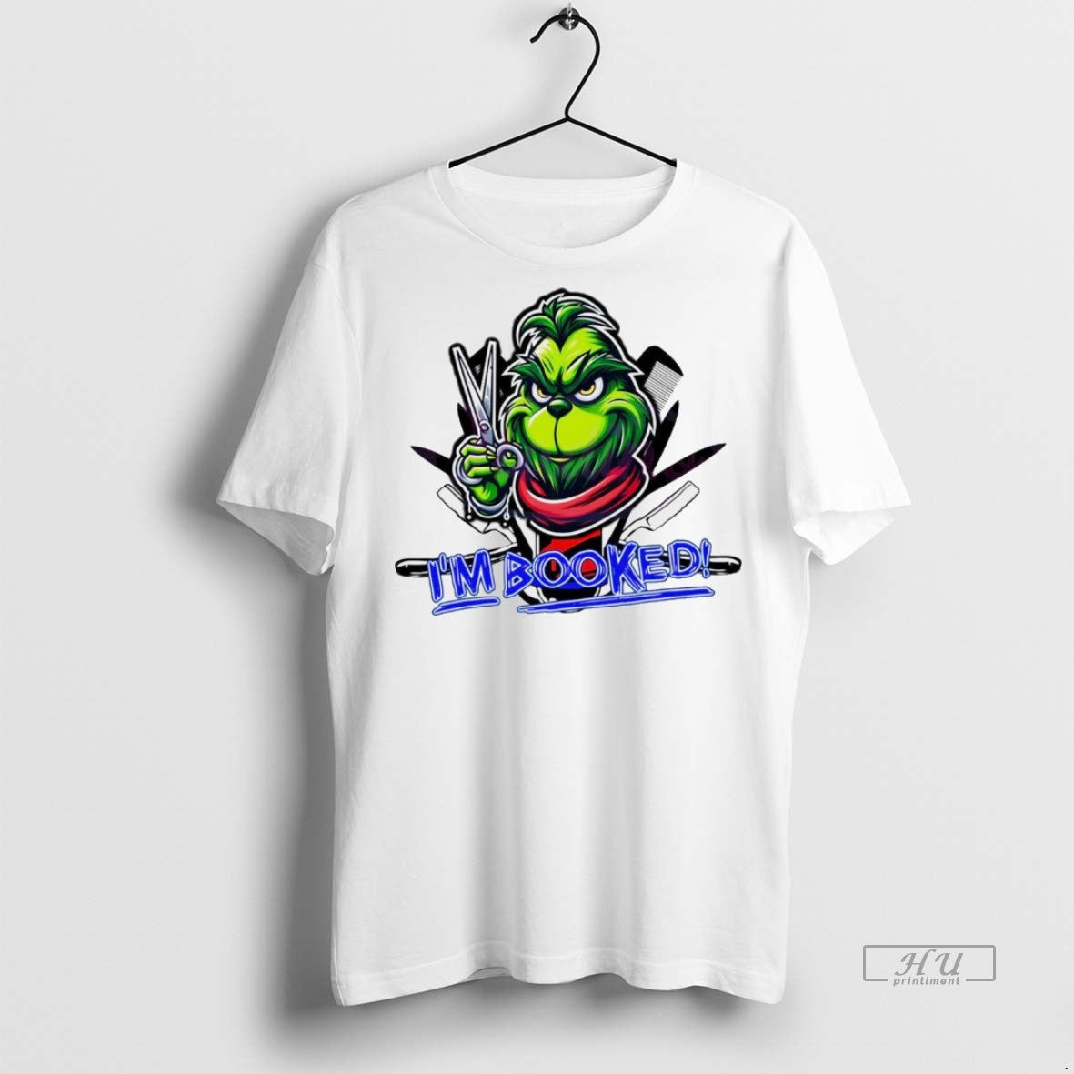 Viral Im Booked Christmas Grinch Hair Stylist White - Adult & Kids T-Shirts, Sweatshirts & Hoodies apparel design preview 1
