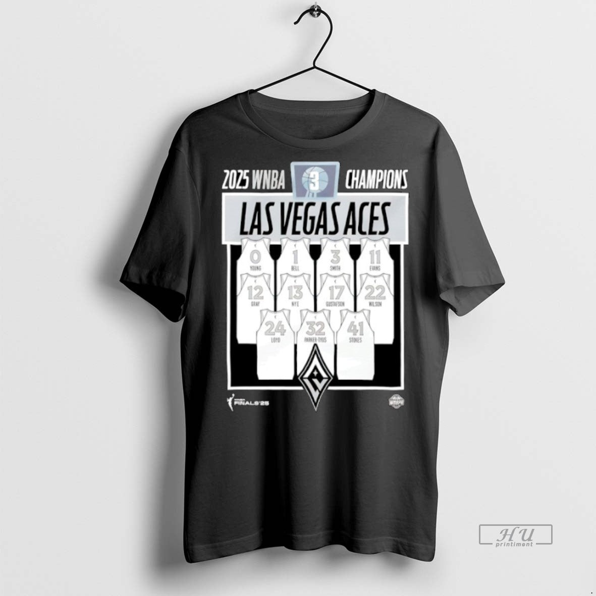 Viral Las Vegas Aces 2025 Wnba Finals Champions 3x - Adult & Kids T-Shirts, Sweatshirts & Hoodies apparel design preview 1