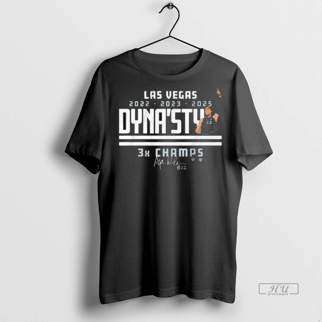 Viral Las Vegas Aces Basketball Aja Wilson Dynasty 3x - Adult & Kids T-Shirts, Sweatshirts & Hoodies apparel design preview 1