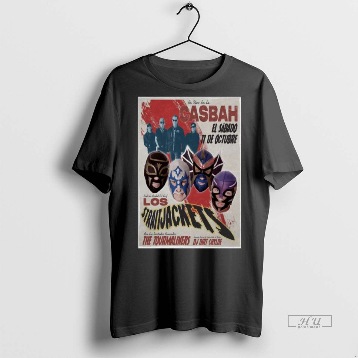 Viral Los Straitjackets With The Tourmaliners October - Adult & Kids T-Shirts, Sweatshirts & Hoodies apparel design preview 1