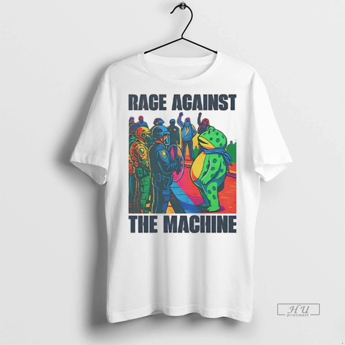 Viral Portland Frog Anti Ice Rage Against The Machine - Adult & Kids T-Shirts, Sweatshirts & Hoodies apparel design preview 1