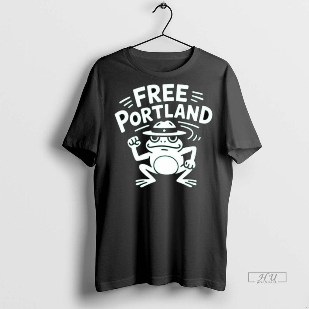 Viral Portland Frog Free Long Sleve Sweater - Adult & Kids T-Shirts, Sweatshirts & Hoodies apparel design preview 1