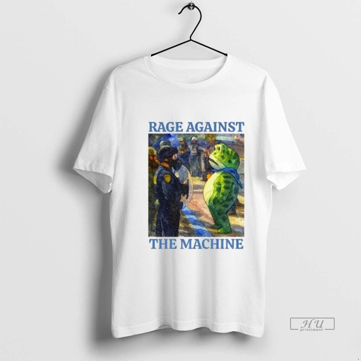 Viral Portland Frog Protest Rage Against The Machine - Adult & Kids T-Shirts, Sweatshirts & Hoodies apparel design preview 1