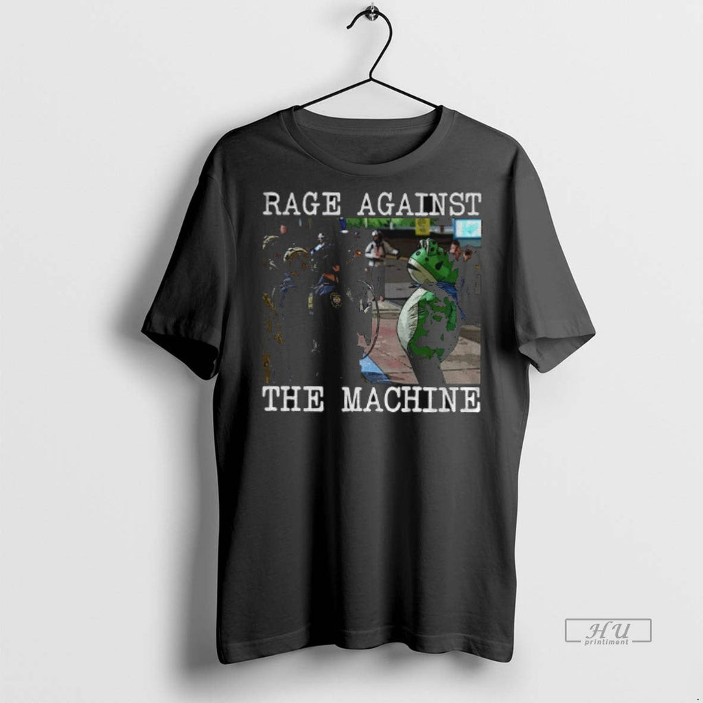 Viral Portland Frog Protest Rage Against The Machine - Adult & Kids T-Shirts, Sweatshirts & Hoodies apparel design preview 1