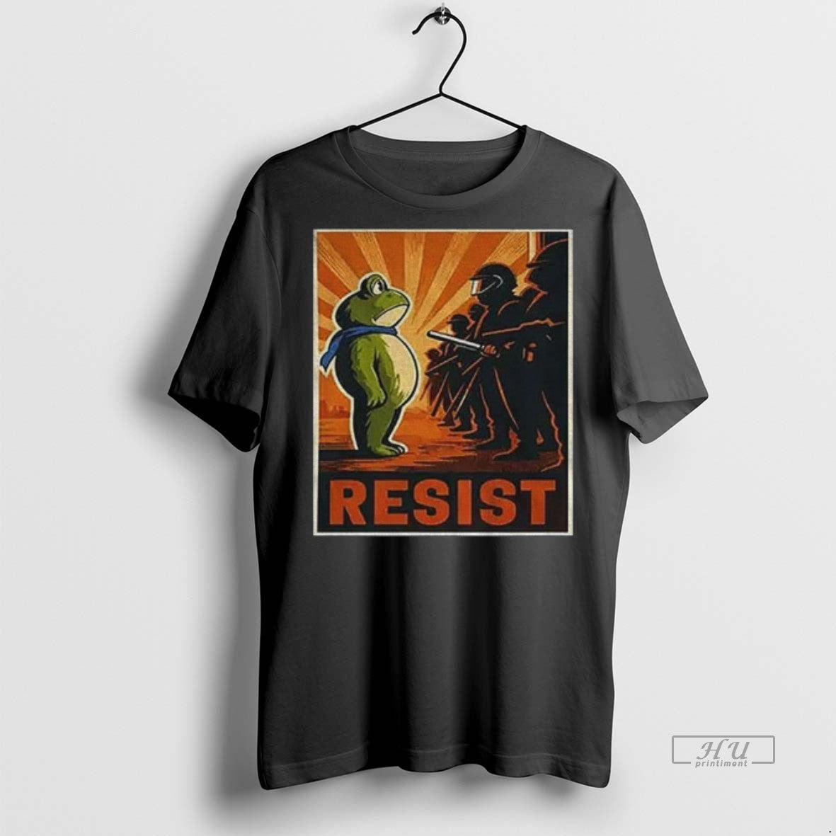 Viral Portland Frog Protest Resist Anti Ice Trump - Adult & Kids T-Shirts, Sweatshirts & Hoodies apparel design preview 1