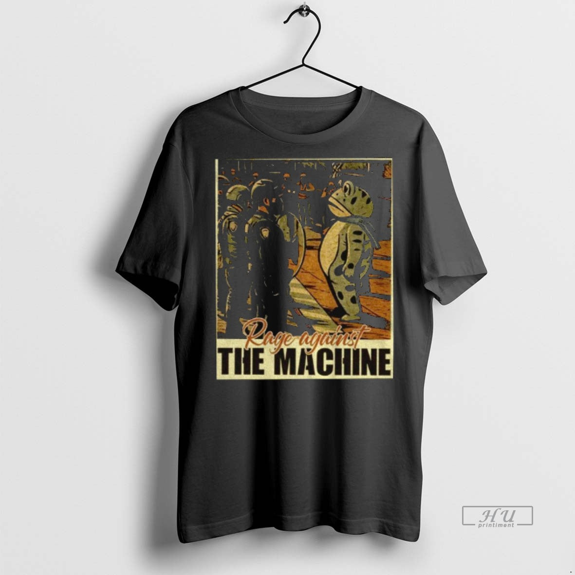 Viral Portland Frog Protest Rage Against The Machine - Adult & Kids T-Shirts, Sweatshirts & Hoodies apparel design preview 1