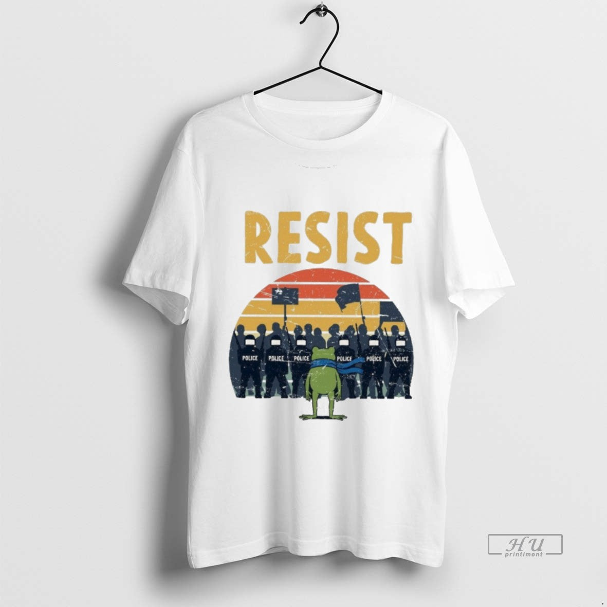Viral Resist Police Portland Frog Protest Sweater - Adult & Kids T-Shirts, Sweatshirts & Hoodies apparel design preview 1