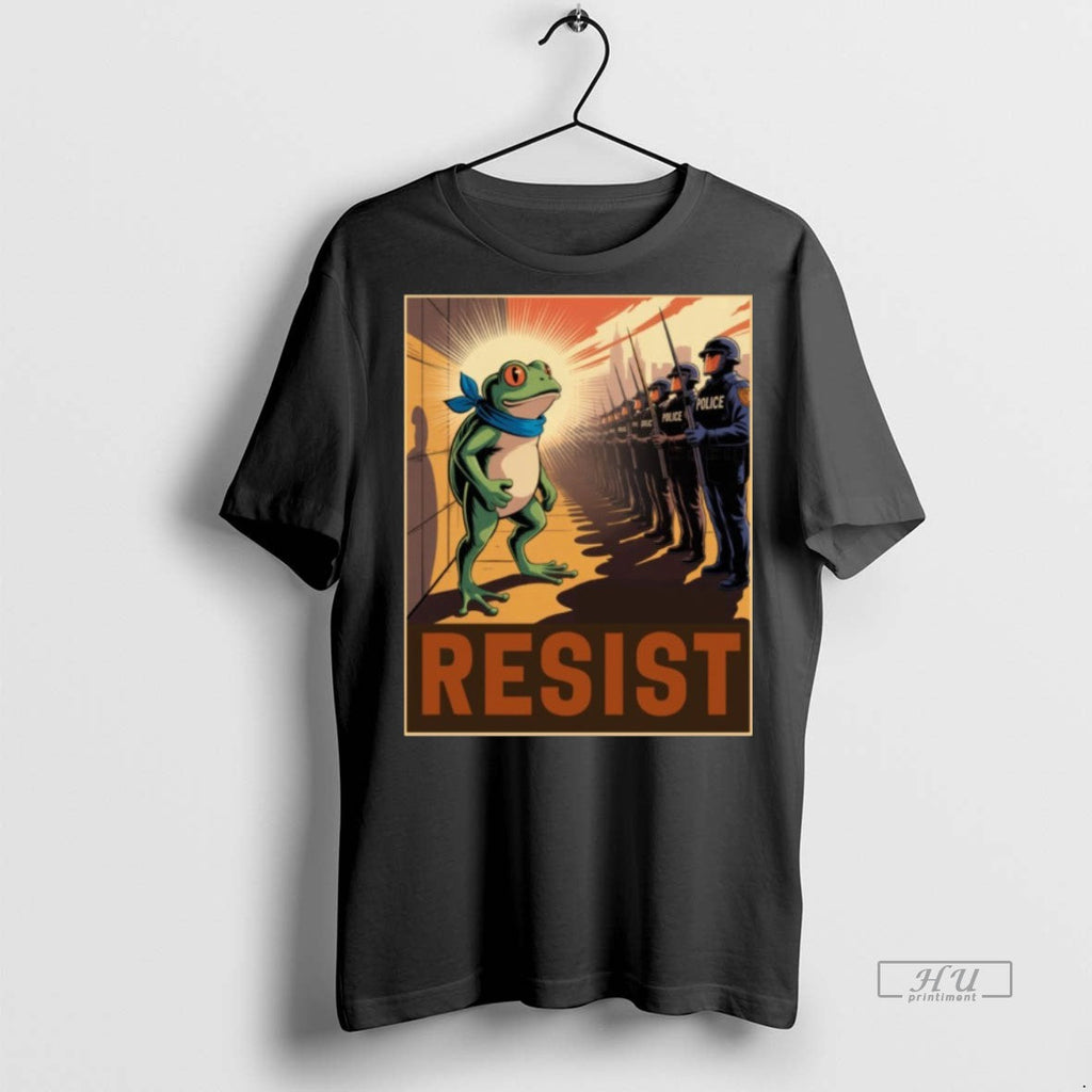 Viral Resist Police Portland Frog Protest Vintage - Adult & Kids T-Shirts, Sweatshirts & Hoodies apparel design preview 1