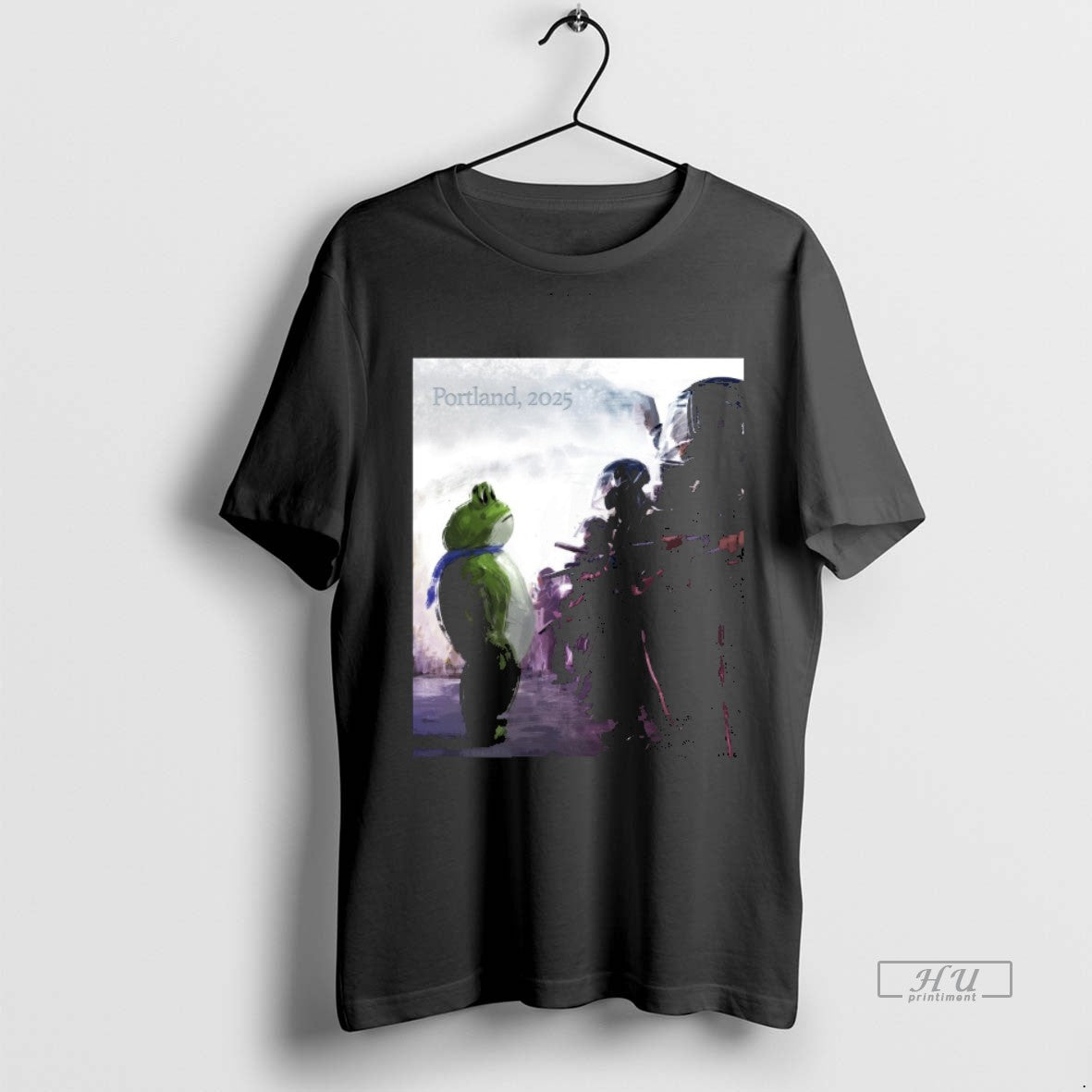 Viral Resist Portland 2025 Frog Protest Art Sweater - Adult & Kids T-Shirts, Sweatshirts & Hoodies apparel design preview 1