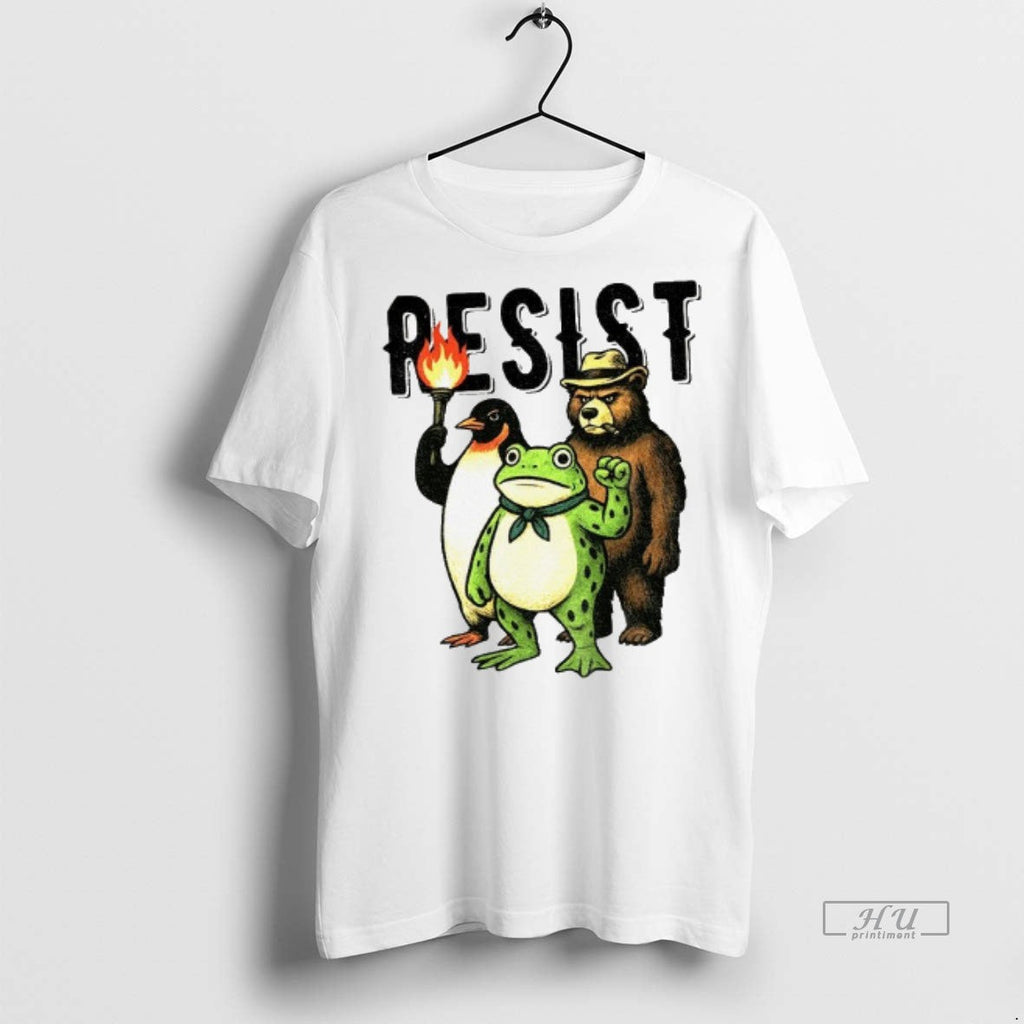 Viral Resist Portland Frog Penguin Bear Abolish Ice - Adult & Kids T-Shirts, Sweatshirts & Hoodies apparel design preview 1