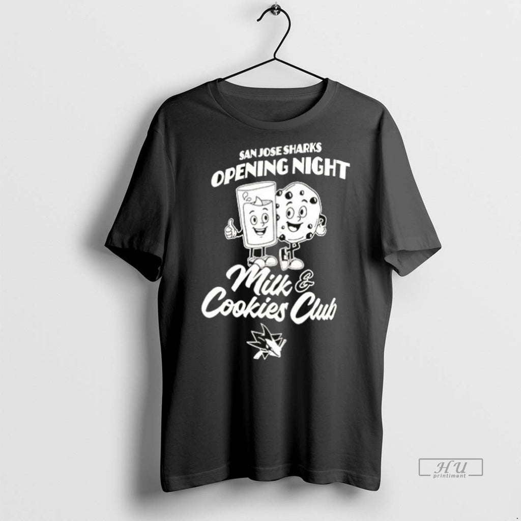 Viral San Jose Sharks Opening Night Milk And Cookies - Adult & Kids T-Shirts, Sweatshirts & Hoodies apparel design preview 1