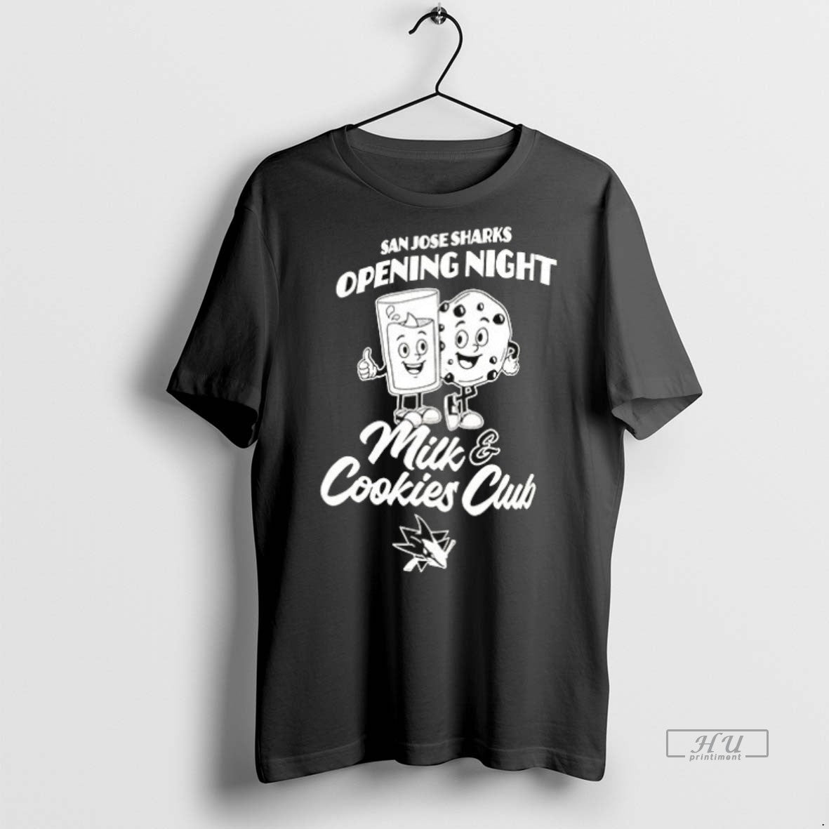 Viral San Jose Sharks Opening Night Milk And Cookies - Adult & Kids T-Shirts, Sweatshirts & Hoodies apparel design preview 1
