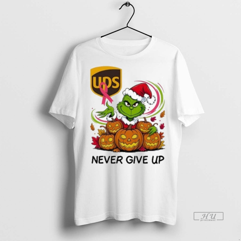 Viral Santa Grinch Never Give Up Ups Logo Sweater - Adult & Kids T-Shirts, Sweatshirts & Hoodies apparel design preview 1