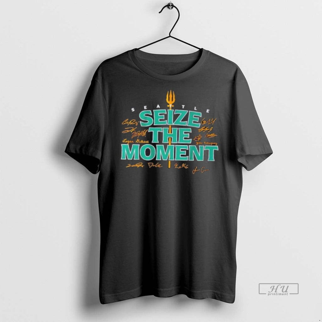 Viral Seattle Mariners Baseball Seize The Moment All - Adult & Kids T-Shirts, Sweatshirts & Hoodies apparel design preview 1