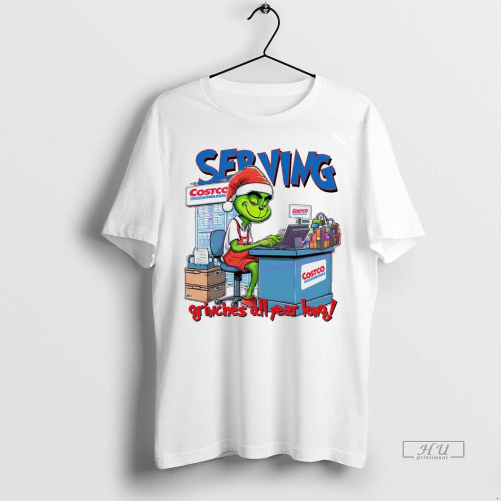 Viral Serving Grinches All Year Long Christmas Grinch - Adult & Kids T-Shirts, Sweatshirts & Hoodies apparel design preview 1