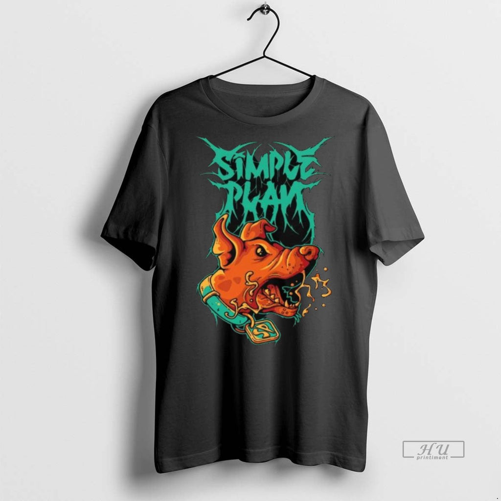 Viral Simple Plan 2025 Halloween Spooky Metal Logo - Adult & Kids T-Shirts, Sweatshirts & Hoodies apparel design preview 1