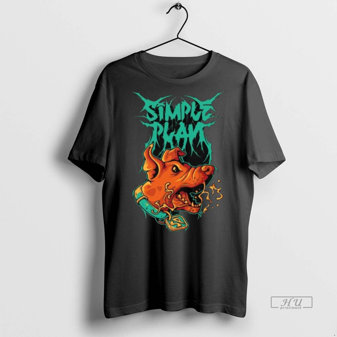 Viral Simple Plan 2025 Halloween Spooky Metal Logo - Adult & Kids T-Shirts, Sweatshirts & Hoodies apparel design preview 1