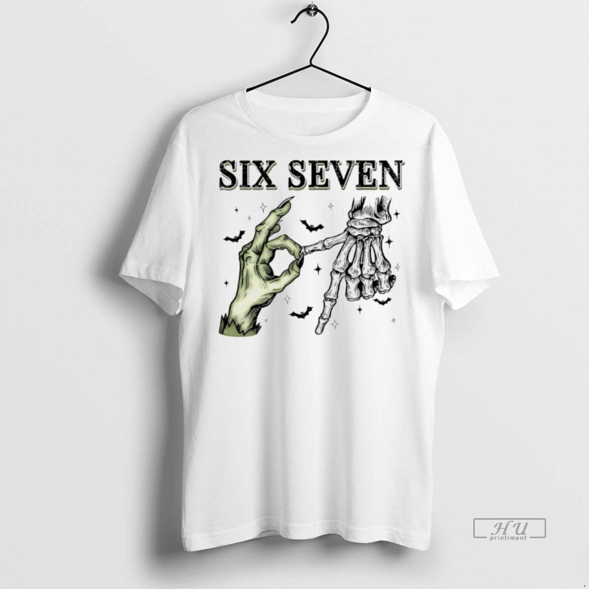 Viral Six Seven 67 Skeleton Hands Halloween Sweater - Adult & Kids T-Shirts, Sweatshirts & Hoodies apparel design preview 1